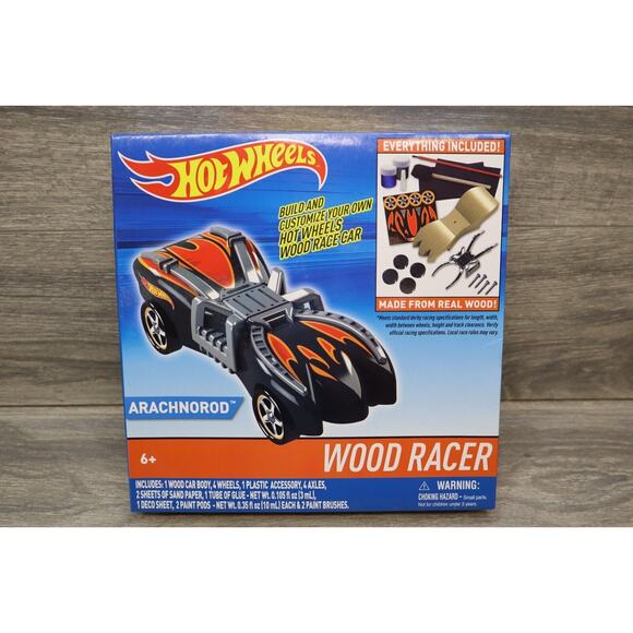 NEW Hot Wheels Wood Racers Arachnorod car Build your own racer - Picture 1 of 15